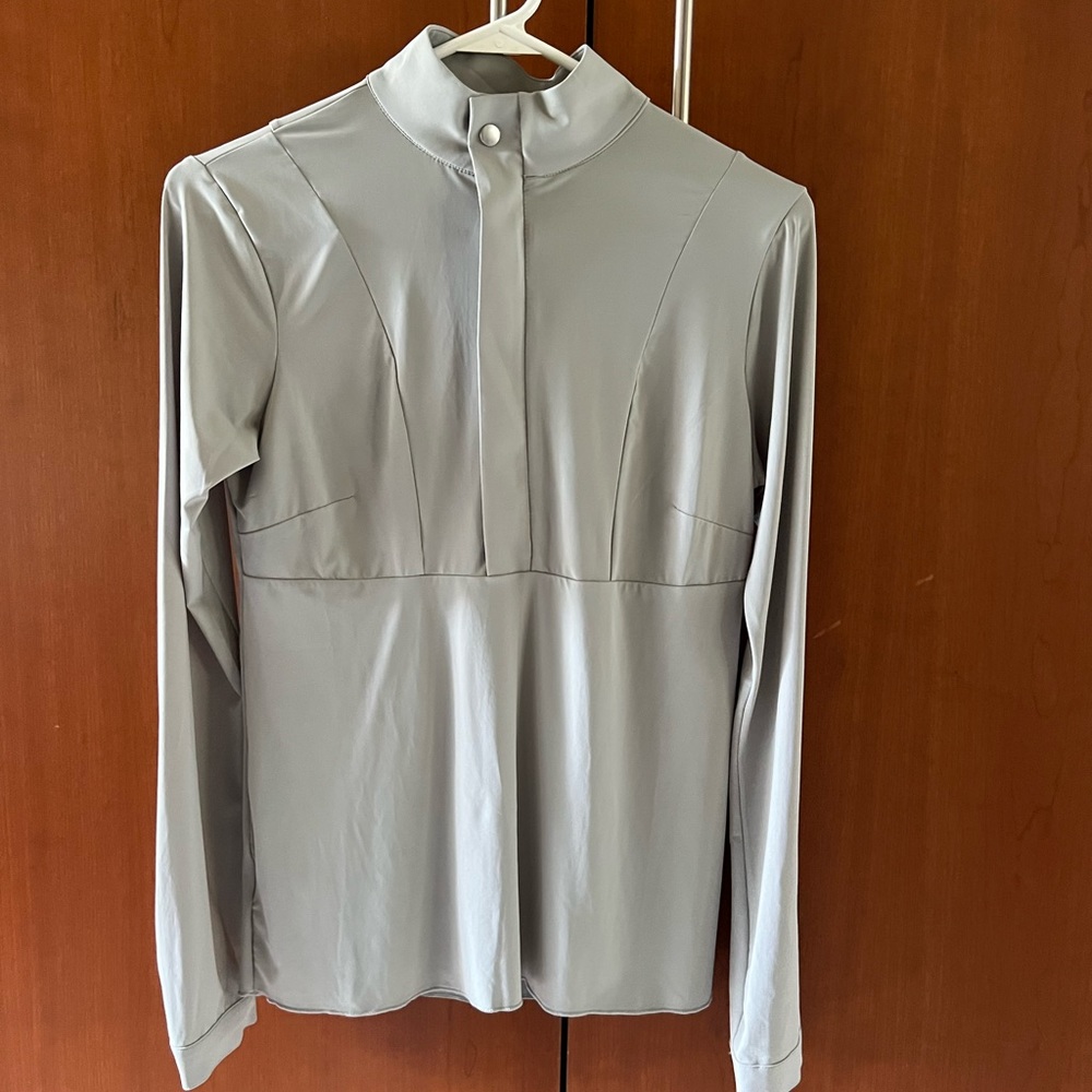 NWT Solid Citizen Equestrian Katie Shirt in Dove Grey XS
